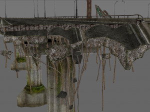 Broken bridge 3D Model