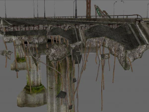 Broken bridge 3D Model