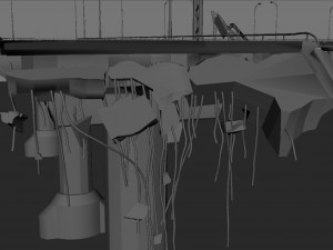 Broken bridge 3D Model