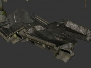 Broken bridge 3D Model