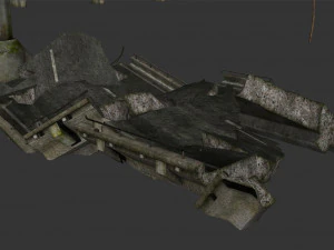 Broken bridge 3D Model