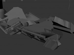 Broken bridge 3D Model