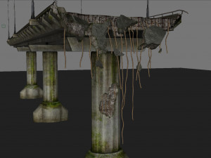 Broken bridge 3D Model