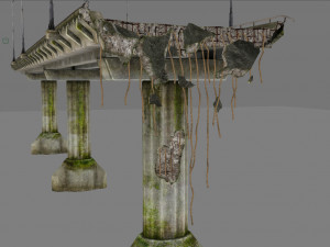 Broken bridge 3D Model