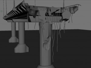 Broken bridge 3D Model