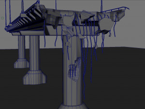 Broken bridge 3D Model