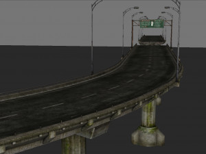 Broken bridge 3D Model