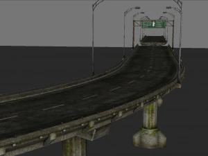 Broken bridge 3D Model
