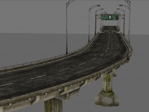 Broken bridge 3D Model