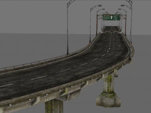 Broken bridge 3D Model