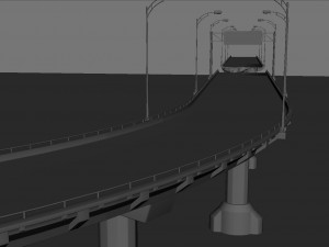 Broken bridge 3D Model