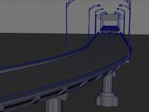 Broken bridge 3D Model
