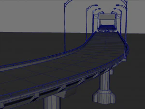 Broken bridge 3D Model