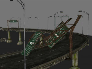 Broken bridge 3D Model