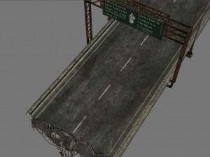 Broken bridge 3D Model