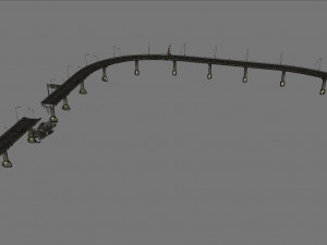 Broken bridge 3D Model