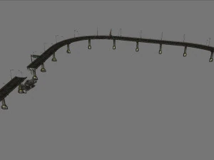 Broken bridge 3D Model