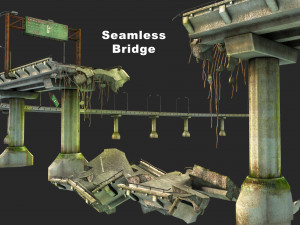 Broken bridge 3D Модель
