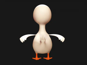 anatra truccata Modello 3D