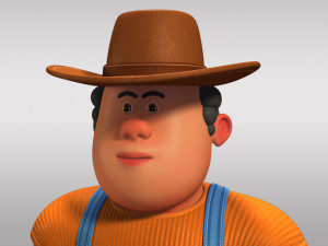 cartoon man rigged Modelo 3D