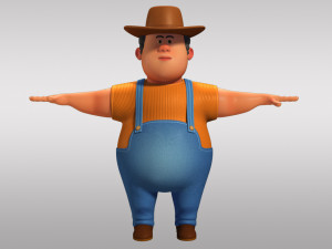 cartoon man rigged Modelo 3D