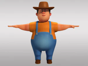 cartoon man rigged 3D Model