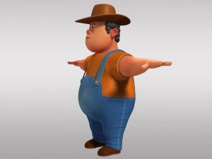cartoon man rigged 3D Model