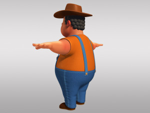 cartoon man rigged Modelo 3D