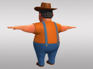 cartoon man rigged Modelo 3D