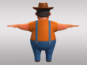 cartoon man rigged Modelo 3D