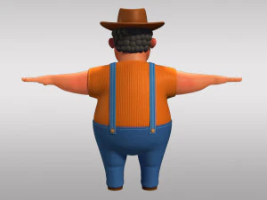 cartoon man rigged 3D Model