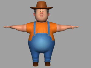 cartoon man rigged 3D Model
