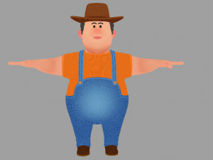 cartoon man rigged Modelo 3D