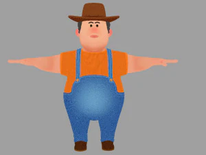 cartoon man rigged 3D Model