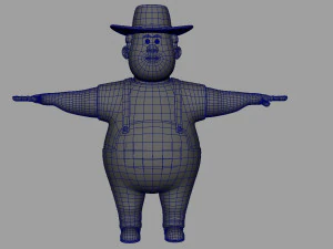 cartoon man rigged 3D Model