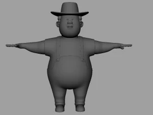 cartoon man rigged 3D Model