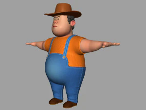 cartoon man rigged 3D Model