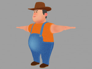 cartoon man rigged Modelo 3D