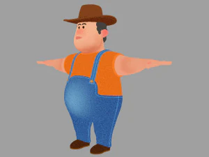 cartoon man rigged 3D Model