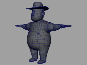 cartoon man rigged 3D Model