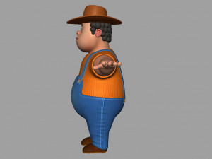 cartoon man rigged Modelo 3D