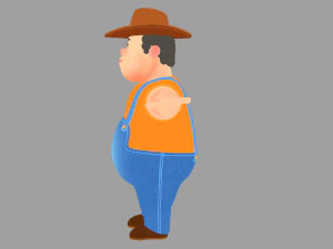 cartoon man rigged 3D Model