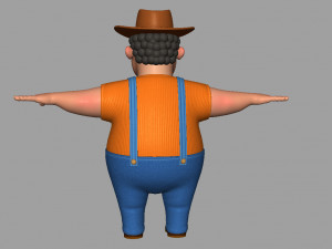 cartoon man rigged Modelo 3D