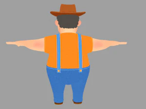 cartoon man rigged 3D Model