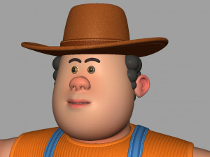 cartoon man rigged Modelo 3D