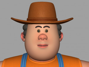 cartoon man rigged Modelo 3D
