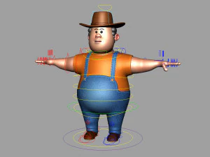 cartoon man rigged 3D Model