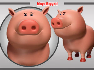 maiale truccato Modello 3D