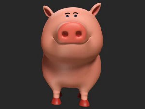 pig rigged 3D Model