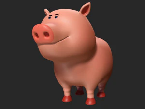 pig rigged 3D Model